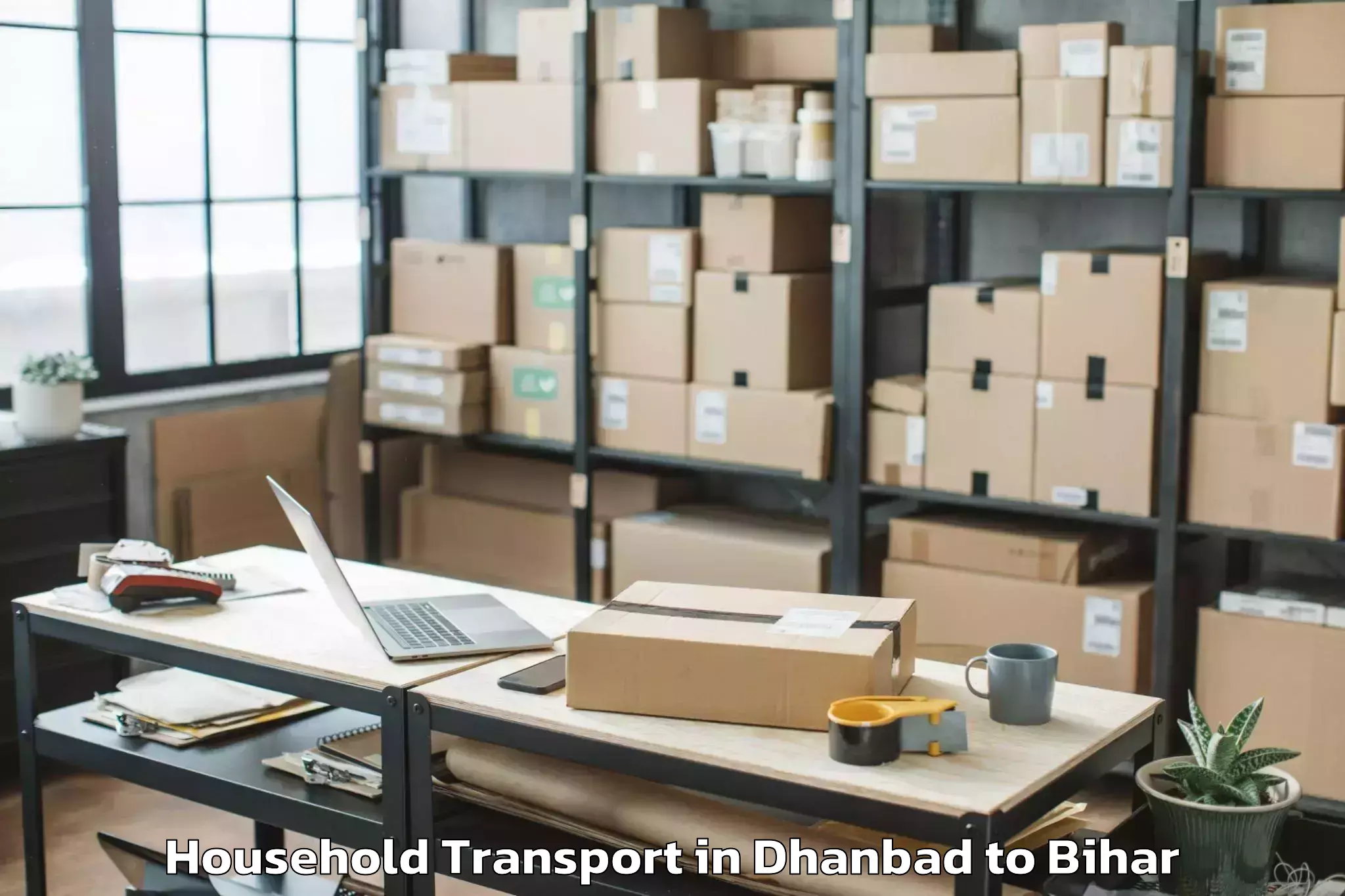 Book Dhanbad to Madhipura Household Transport Online